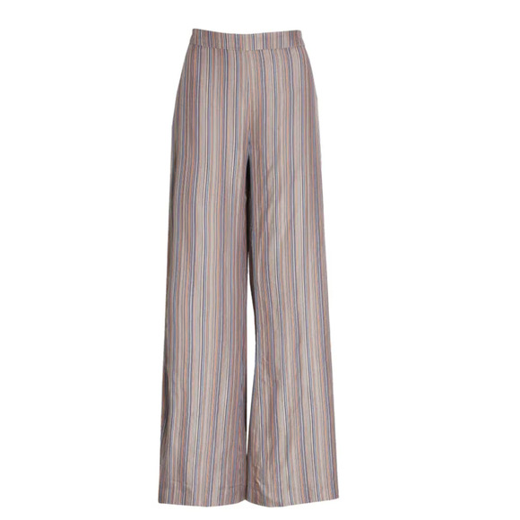 Samsoe Samsoe Pants Elina Trousers In Blue Ochre stripes Womens S NEW NWT N55 - Picture 6 of 6